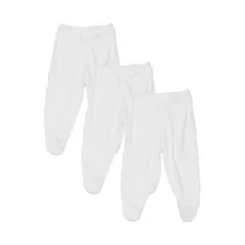 Combo X3 Pantalones Bebé Enterizo Blanco