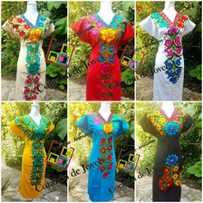 Vestidos Elegantes/artesanal Bordados De Zinacantan Mex.