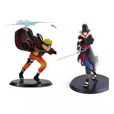 Kit 2 Bonecos Figuras Anime Naruto 18 Centímetros 