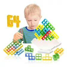 64pcs Torre Tetris Juego De Equilibrio Didáctico