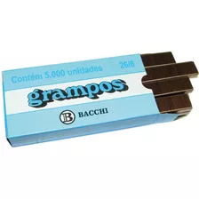 Grampo Para Grampeador - 26/6 Cobreado 5000 Grampos - Bacchi