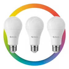 3 Focos Led Bluetooth* Rgb+w Multicolor, De 9 W