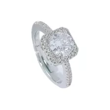 Anillo Mujer Con Zirconia Cúbica Plateado