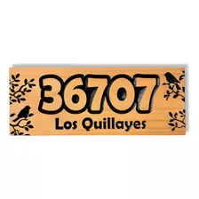 Placa Decorativa Numeros De Casa 14x35cm Hasta 5 Numeros Pri