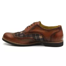 Sapato Oxford Masculino Couro Xadrez Chess Shoes Grand