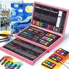 Set De Arte De 145pcs Con 2 Cuadernos De 50hojas Marca Dayal