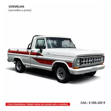 Adesivo Faixa Lateral Ford F1000 1989 Vermelho