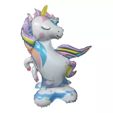 10 Balão Unicornio Base Metalizado 50cm Festa Decoração Mesa