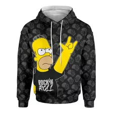 Sudadera Deportiva Full Homero Rock And Roll Cervezas