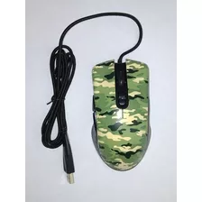 Mouse Gamer Optical Dpi-7200 C/ 7 Botões Pc Notebook Militar Cor Preto Com Camuflado