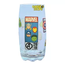 Vaso De Vidrio Avengers Vengadores Marvel Original Con Caja