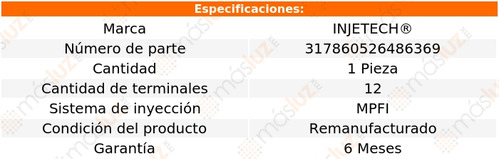 1) Inyector Combustible Bravada V6 4.3l 96/01 Injetech Foto 3