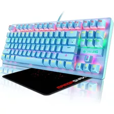 Teclado Gamer Con 87 Teclas Compacto Retroiluminación Led