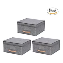 Pack 3 Cajas Organizadoras Plegables Closet Ropa Varios (s)