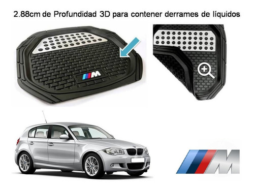 Tapetes 4pz Charola 3d Logo M-series Bmw Serie 1 2004 A 2011 Foto 4