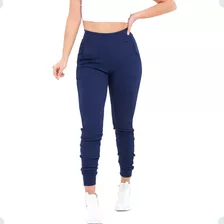 Calça Faixa Lateral Malha Crepe Jogger Zero Transparencia