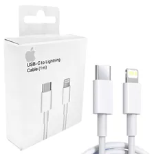 Cable Usb-c 2.0 Apple Blanco Con Entrada Usb Tipo C Salida Lightning