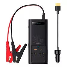 Inversor De Batería Baseus Ac Usb C Carro Convertidor 300w