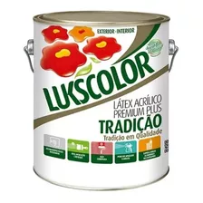 Látex Acrílico Premium Lukscolor Branco Galão, Tradição 