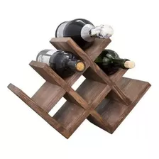 Estante Cava Porta Botellas De Madera De Pino Para 8 Botella