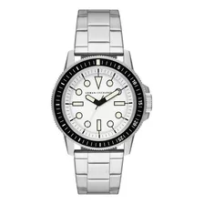 Reloj Hombre Armani Exchange Leonardo De Acero Color De La Correa Plateado