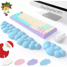 2pcs Cloud Wrist Rest Reposamuñecas Con Memoria Densidad