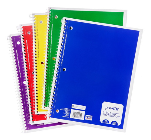 Cuaderno Escolar Pen Gear,  Colores Varios
