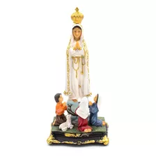 Imagem Nossa Senhora De Fatima Pastores Resina 14 Cm