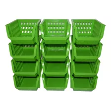 20 Caixas Bin Organizadora Plástica Empilhavel Plástico Cest