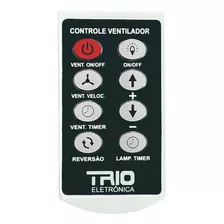 Kit Controle Remoto Para Ventilador De Teto Universal Trio Cor Branco