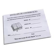 Envelopes P/ Dízimos E Ofertas Branco Igreja - 100 Unidades 