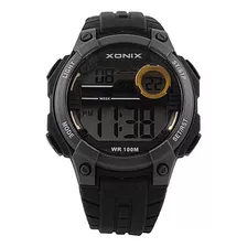 Reloj Digital Xonix Hombre Caucho Negro Deporte 100m Das-006