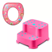 Kit Desfralde Escadinha E Redutor Rosa - Multikids Baby