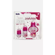 Kit De Mamadeira Momo De Silicone Orto Coruia Rosa