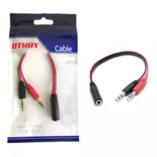 Cabo Adaptador P3 Femea P/ 2 P2 Fone E Microfone Headset 