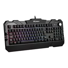 Teclado Gamer Cor Preto Com Luz Semi Mecânico Led Antighosti