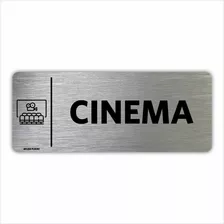 Placa Indicação Setor Portas - Cinema - 8x20cm