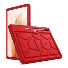 Funda De Silicona Para Galaxy Tab S7 Fe (12.4 PuLG) Roja