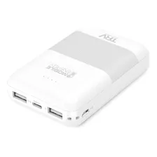 Cargador Portatil Usb/micro/type C Li-ion 10000ma 2,1a Color Blanco