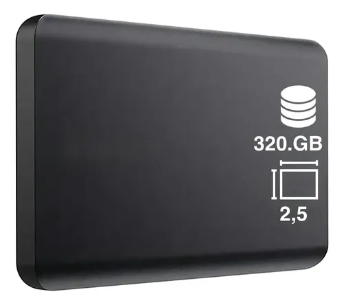 Disco Rigido Externo Slim Usb 320gb Carry Disk Salgatech Negro