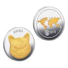 Moedas De Lembrança Shiba Inu Dogecoin Moeda De Ouro Prata