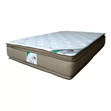 Colchón Individual De Resortes Bio Mattress Resortes Superlastic Bio 3 Café - 1m X 190cm X 32cm Con Doble Pillow Top