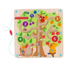 Labirinto Árvore Brinquedo Infantil Madeira Imã Tooky Toy