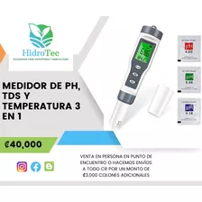 Medidor 3 En 1: Mide Ph, Tds Y Temperatura