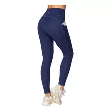 Pantalon Para Yoga Iuga Con Cintura Alta Y Bolsillos, Con Co