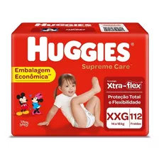 Fraldas Huggies Supreme Care Xxg 112 U