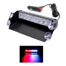 Baliza Parabrisa Led Estroboscopica Azul Rojo Bomberos 12v