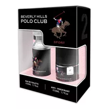 Kit Perfume Beverly Hills Polo Club Sports 2 Masculino 50ml + Desodorante Roll On 50ml