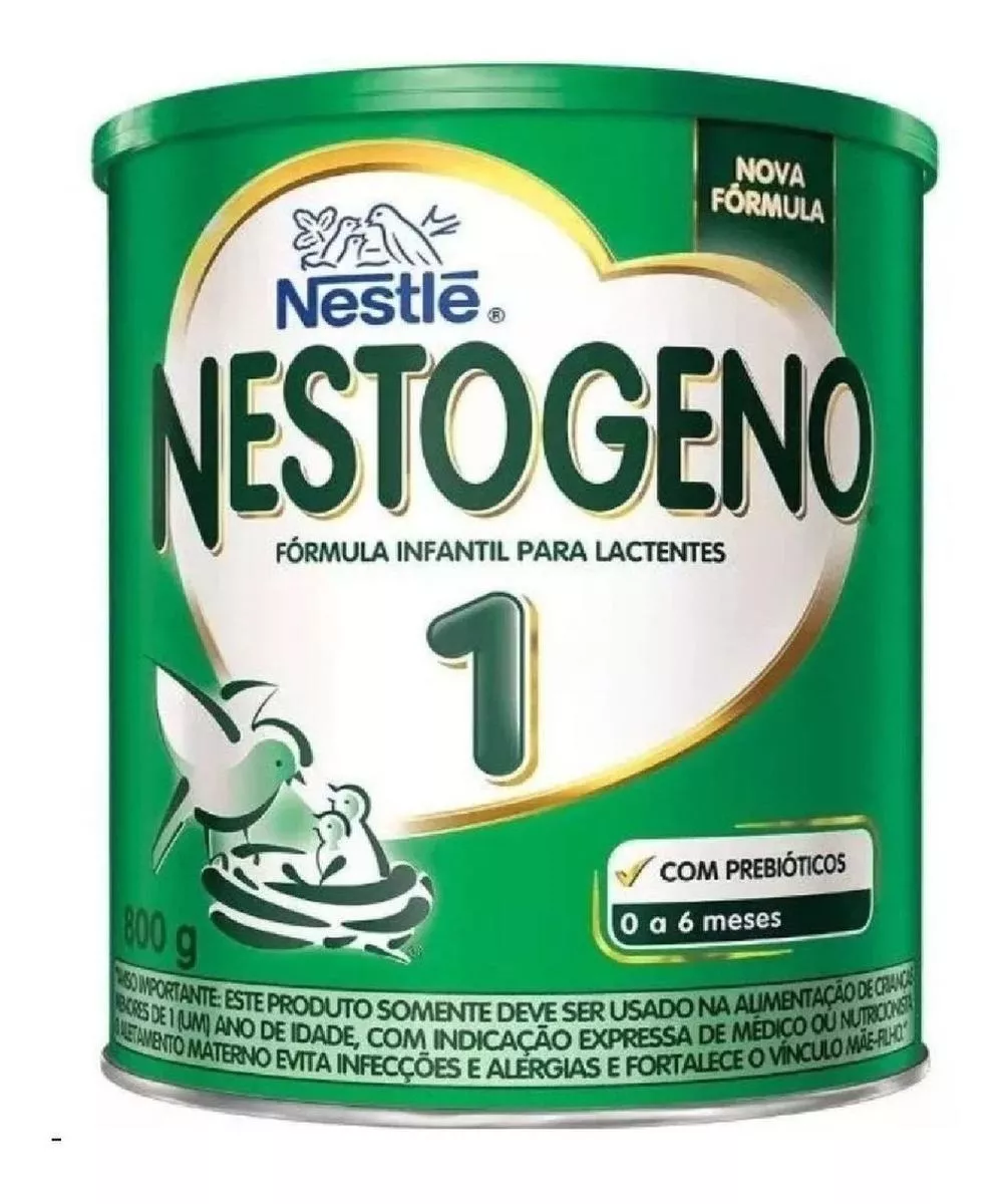 Fórmula Infantil Em Pó Sem Glúten Nestlé Nestogeno 1  Em Lata De 800g - 0  A  6 Meses