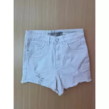 Short Blanco Try Me, Talle 26, Impecable Poco Uso